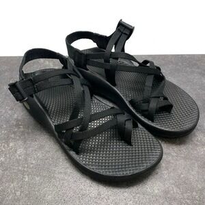Chaco ZX2 Black Nylon Classic Sandals Womens US 7 Hiking Beach Camp Shoe J105492
